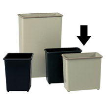 27.5 Quart Capacity Rectangular Wastebasket (Set of 3)