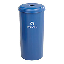 Blue Round Recycling Receptacle