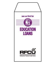 Education Loans (Button) 1-Color Drive-Up Envelopes