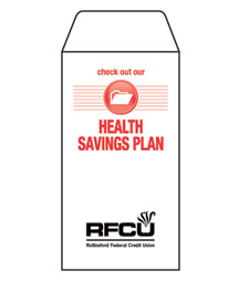 Health Savings Plan (Button) 1-Color Drive-Up Envelopes