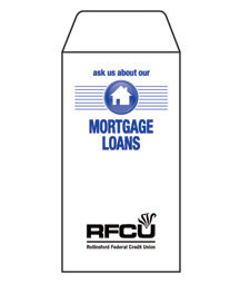 Mortgage Loans (Button) 1-Color Drive-Up Envelopes