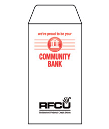Community Bank (Button) 1-Color Drive-Up Envelopes