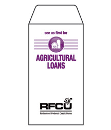 Agricultural Loans (Button) 1-Color Drive-Up Envelopes