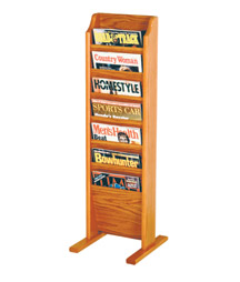7-Pocket  Free Standing Magazine Rack