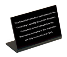 Temporary Liquidity Participation Sign - 4w x 3h