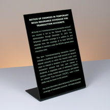 6w x 9h Transaction Account Coverage Sign