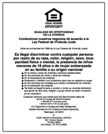 Fair Housing Poster Spanish Hud