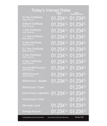 Surface Printed Disclaimer Strip for Rate Displays