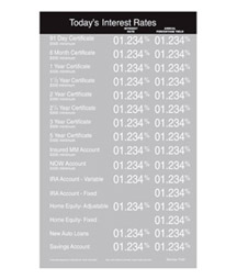Surface Printed Header Strip for Rate Displays