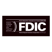 FDIC Sign Insert for Teller Information Displays - 7w x 3h