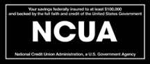 NCUA Sign Insert for Teller Information Display - 7w x 3h