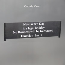 2-Sided Policy/Holiday Magnetic Sign System