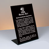 Patriot Act Sign (Member Identification w/ Flag) - 6w x 9h