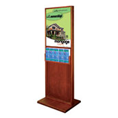 2-Sided Classic Floor Display w/ 5-Pocket Brochure Holder
