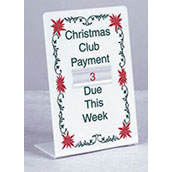 Christmas Club Reminder Sign - 7w x 10-1/5h