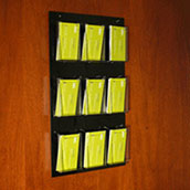 9 Pocket Wall Mount Business Card Holders