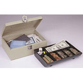 7-Compartment Cash Box with Locking Latch