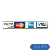 4-Logo Horizontal Credit Card Decal
