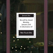 2012 Holiday Window Decal Set - 8.5w x 11h