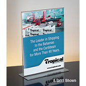 Economy Clear Acrylic Sign Holder - Bottom Loading