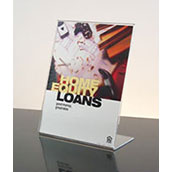 Economy Slant Back Counter Acrylic Sign Holder