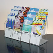 12-Pocket, 3-Tiered Clear Acrylic Counter Brochure Holder