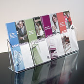Acrylic Brochure Holder, 4-Pocket 1-Tier