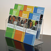 Acrylic Pamphlet Holders (6-Pocket, 2-Tiered)