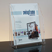 Single Pocket Clear Acrylic Counter Brochure Holder