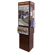 3-Sided Slatwall Kiosk with 1-Color Text Header