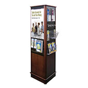 3-Sided Oak Slatwall Kiosk