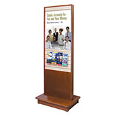 2-Sided Oak Slatwall Kiosk