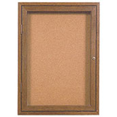 Indoor Oak Framed Bulletin Board - 18w x 24h