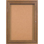 Indoor Oak Framed Bulletin Board - 24w x 36h