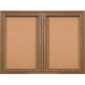 Indoor Oak Framed Bulletin Board - 48w x 36h