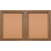 Indoor Oak Framed Bulletin Board - 60w x 36h