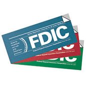 Non-Glare FDIC Heavy-Duty Decal  - 7w x 3h