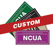 1-Sided Custom Exterior NCUA Decal - 7w x 3h