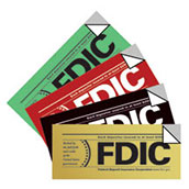 1-Sided Custom Exterior FDIC Decal - 7w x 3h