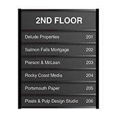 6-Slot Black Acrylic Sign System