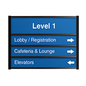 3-Slot Black Acrylic Sign System