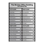 24-Slot Black Acrylic Sign System