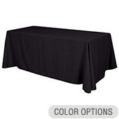 6' Standard Polytwill Table Throw - No Imprint