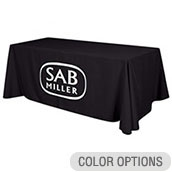 6' Standard Polytwill Table Throw - 1 color imprint