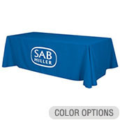 8' Standard Polytwill Table Throw - 1 color imprint