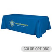 8' Standard Polytwill Table Throw - 2 color imprint