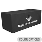 6ft Fitted PolyTwill Table Cover - 1 Color imprint