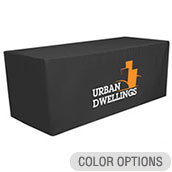 6ft Fitted PolyTwill Table Cover - 2 Color imprint