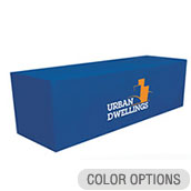 8ft Fitted PolyTwill Table Cover - 2 Color imprint