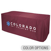 6ft Standard EZ Clean Nylon Table Cover - 2 Color Imprint